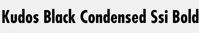 Kudos Black Condensed SSi Bold Condensed